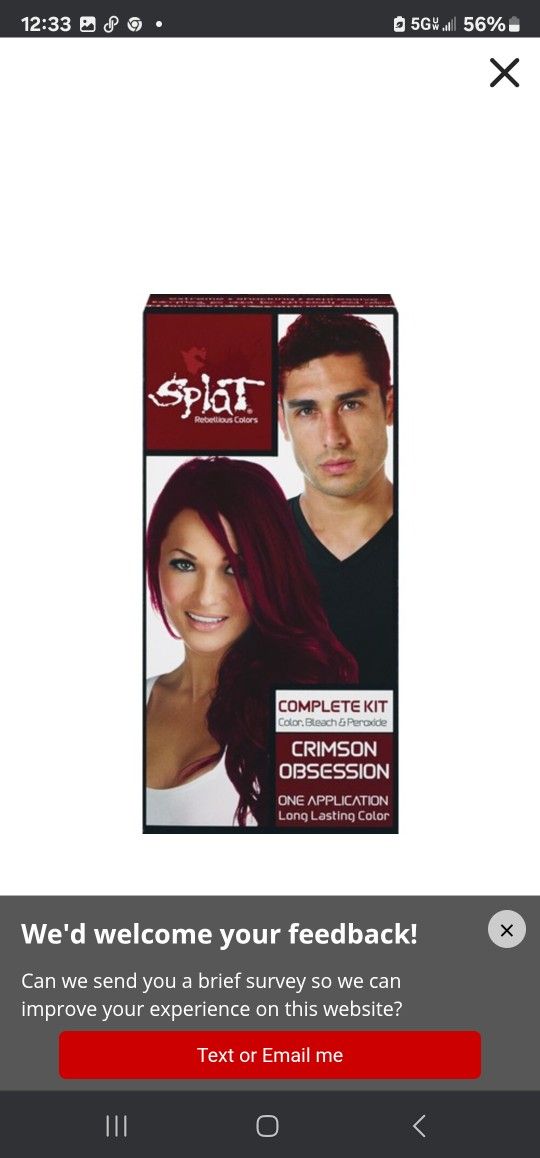 Hair Dye Crimson Obssion
