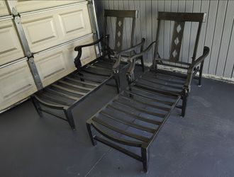 Outdoor patio chaise lounge chairs, pool furniture loungers