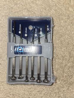 6 PC precision screwdriver set with case