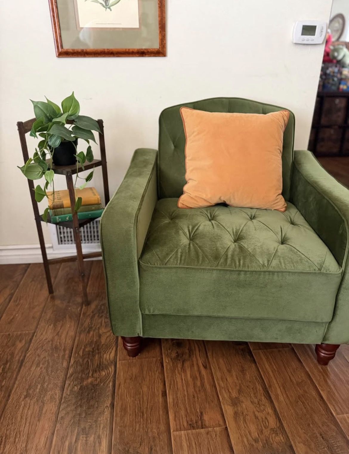 Vintage Solid Wood Ash Tray Holder / Plant Stand