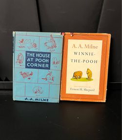Winnie The Pooh AND The House at Pooh Corner by A.A. Milne Hardcover BOOKS 1960