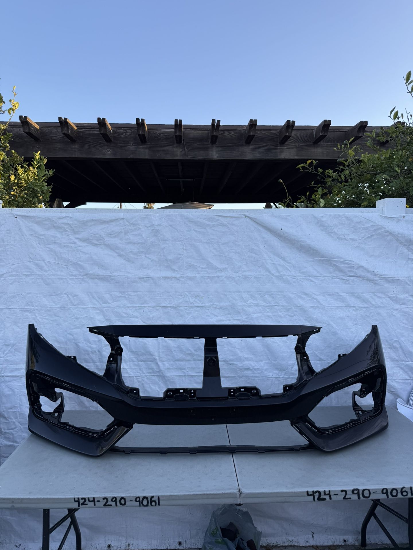 2017 2018 2019 2020 2021 HONDA CIVIC HATCHBACK FRONT BUMPER COVER OEM USED