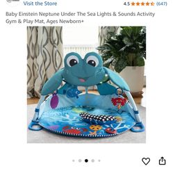 Baby Einstein Neptune Under The Sea Lights & Sounds Activity Gym & Play Mat