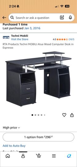 Must Go!!! Black computer desk