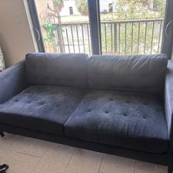 Black Fabric Couch 