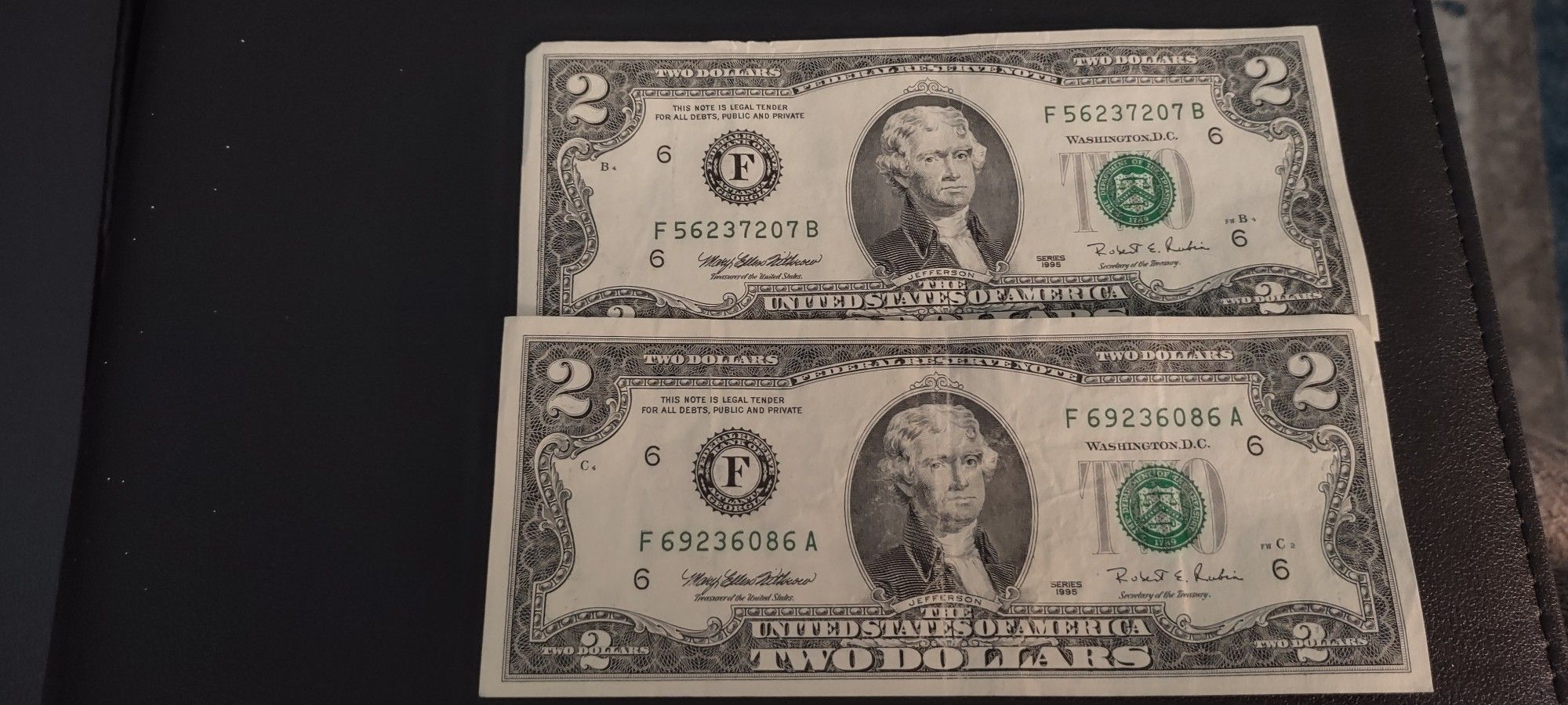 $2 Dollar Bills 1995 Billetes De Colección