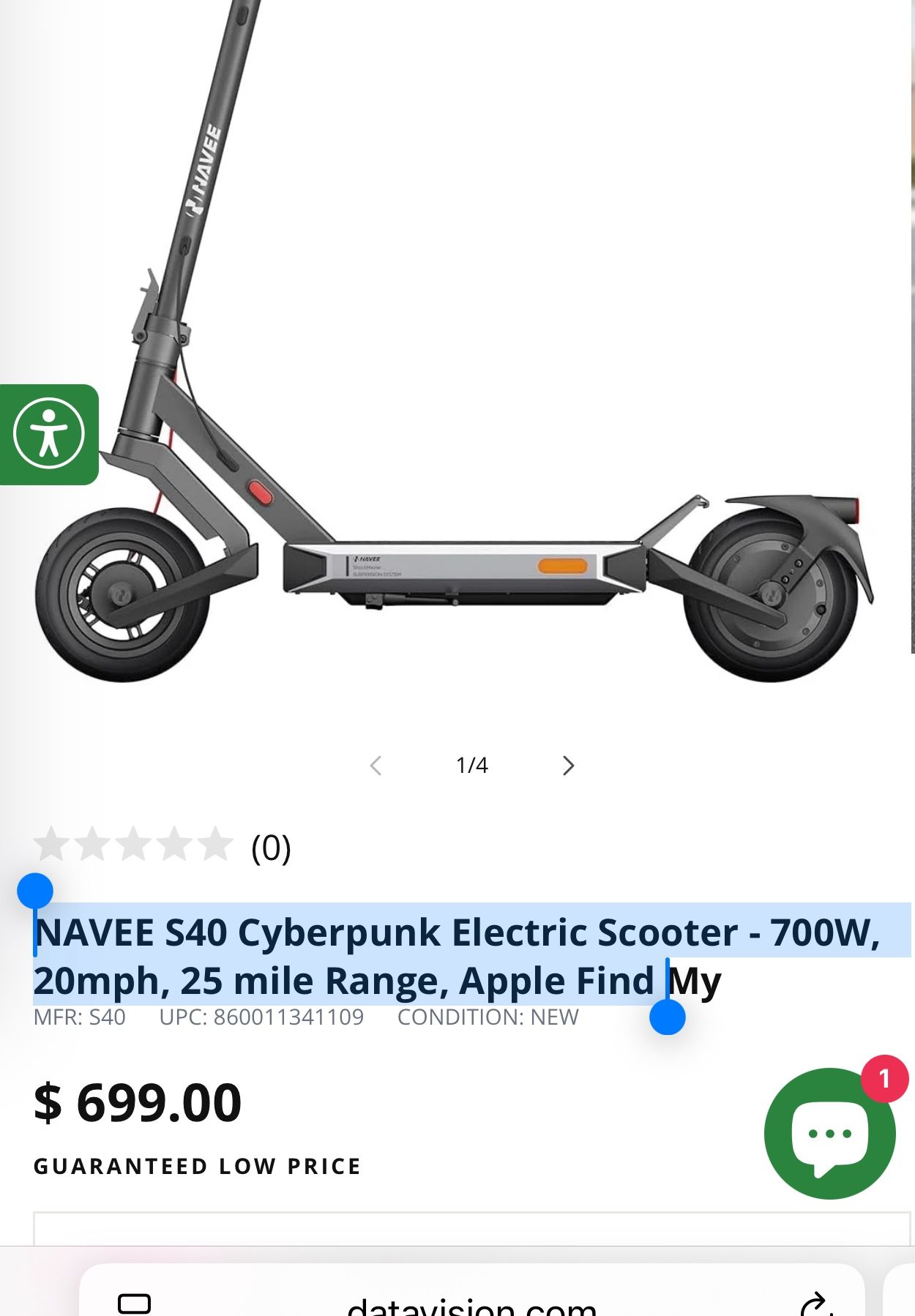 Navee S40 Cyberpunk Electric Scooter Like New
