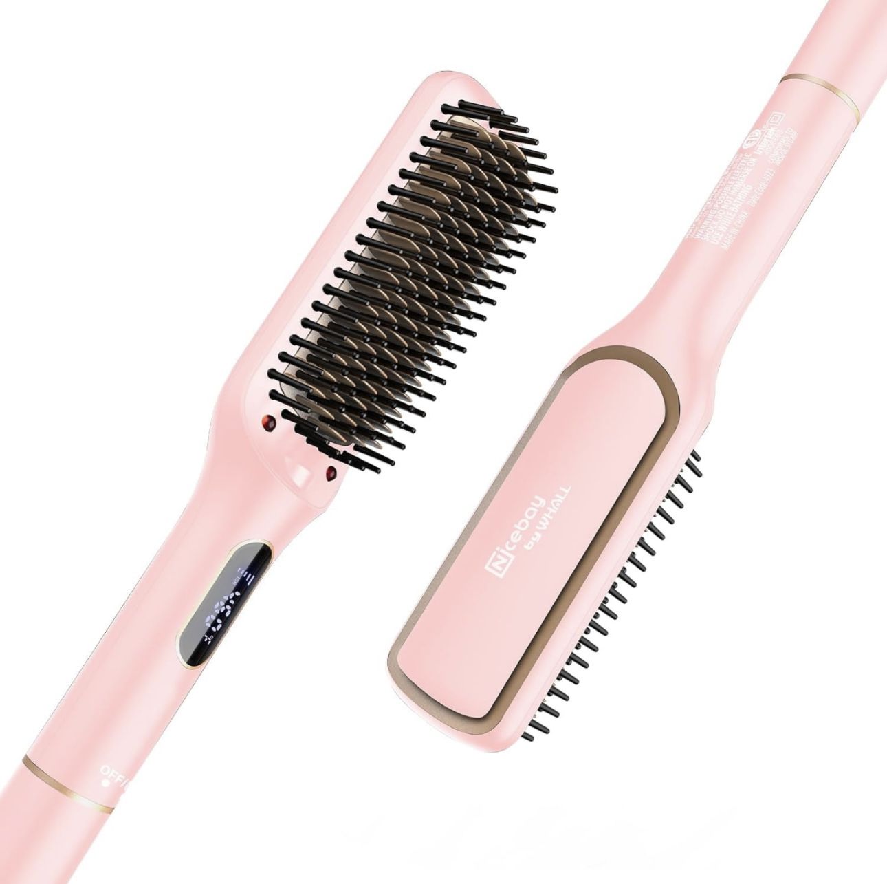 Ionic & Infrared Hair Straightener Brush Rotatable Temperature  HS-101 6 Speed