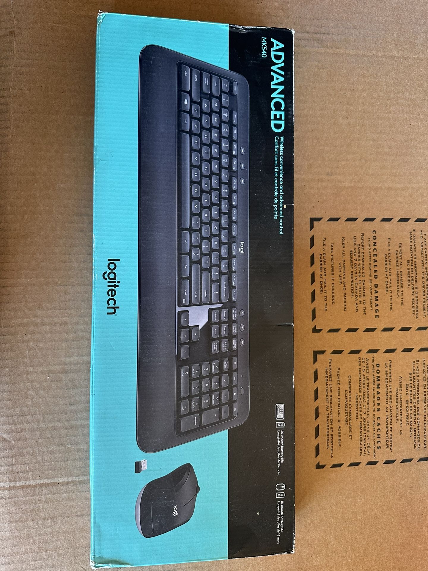 Logitech Advanced MK540 Wireless Keyboard And Mouse Set - *New* - $30