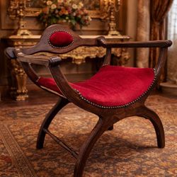 Italian Renaissance Revival Savonarola Chair