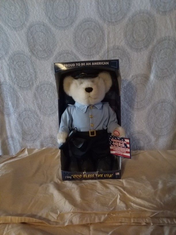 Policeman Teddy Singing Bear