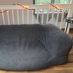Small Sherpa Gray Couch 