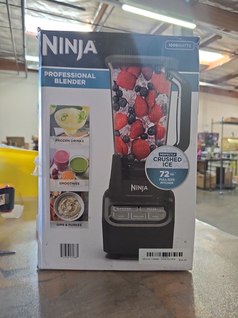 Ninja Proffesional Blender 72oz Full Size Cup 1000 Watts