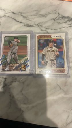 Adrian Morejon San Diego Padres Signed Baseball Cards Lot