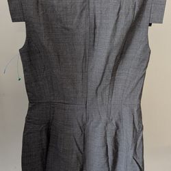 Banana Republic Size 0 Carine Sheath Dress Stretch Wool Blend Gray Career Work
