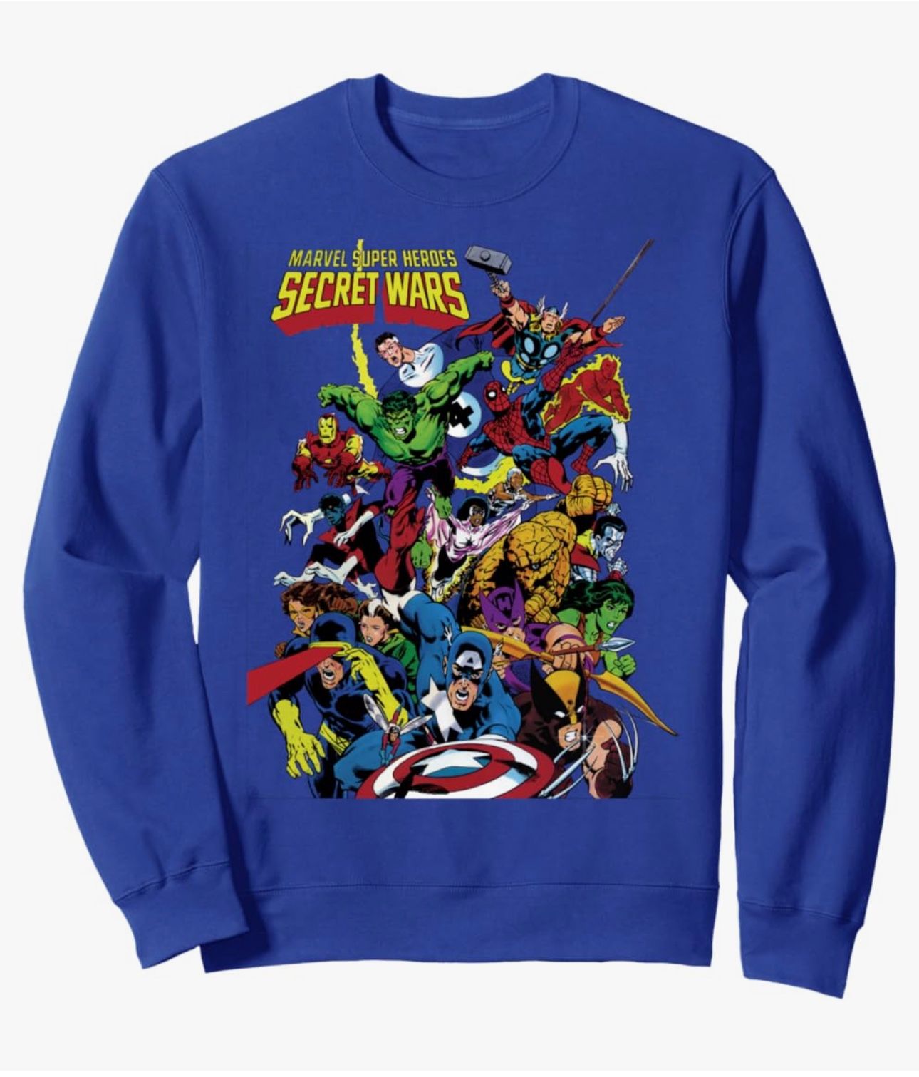 Marvel Exclusive Secret Wars Franchise Hero Collage Sweatshirt 2XL