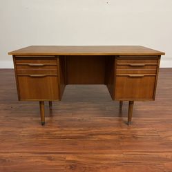 Vintage Mid-Century Teak Writing Desk - Many More Items In Stock!