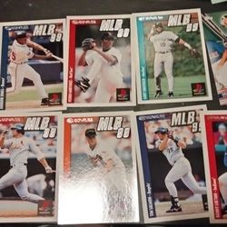 12 Playstation Cards From 1999 MLb And 3 Professional Baseballs 150th Anniversary Cards