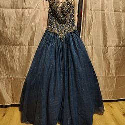 Quinciniera Dress dark Navy Blue size 0