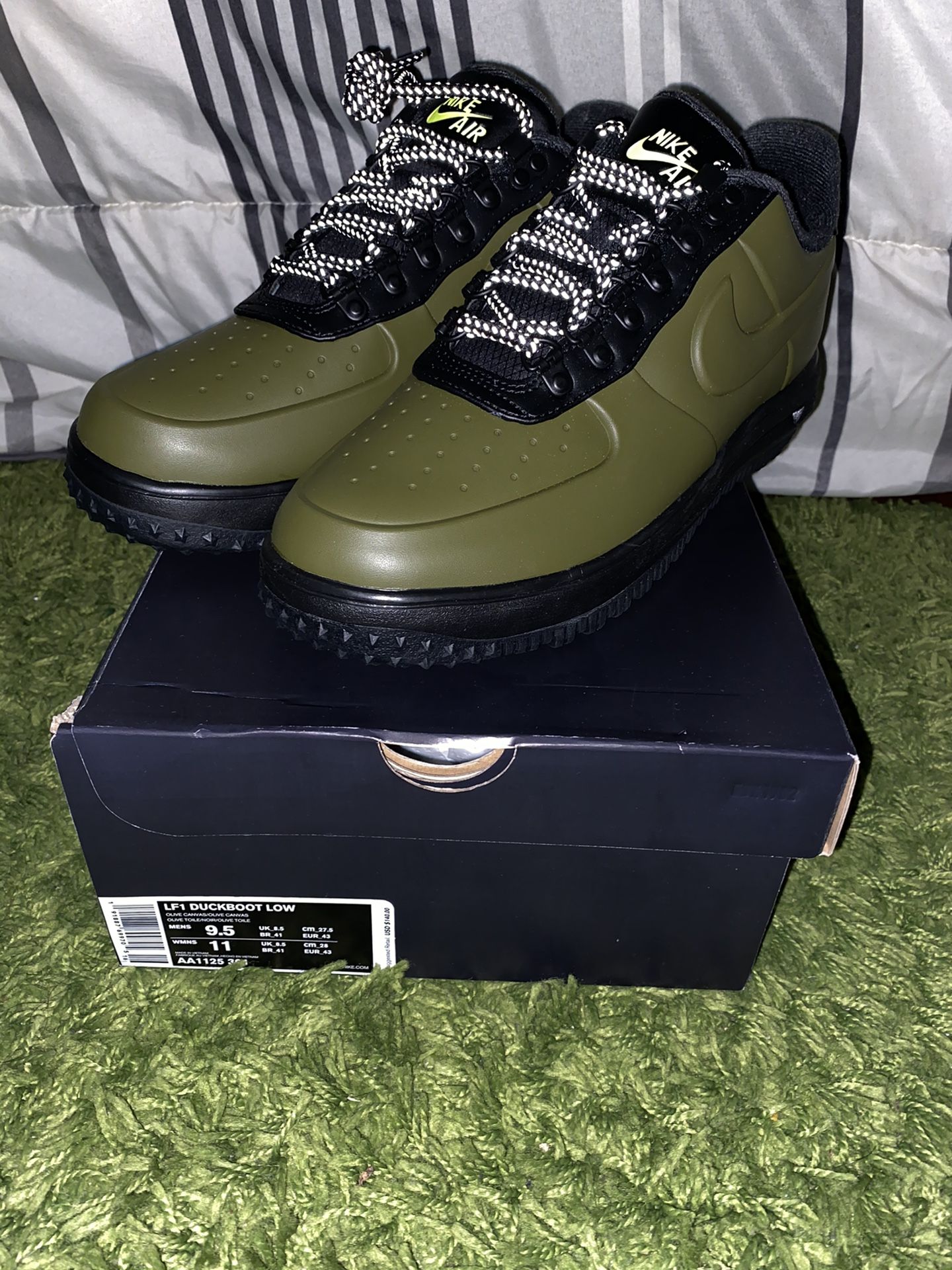 Nike Lunar Force 1 Duckboot Low Olive Mens Size 9.5