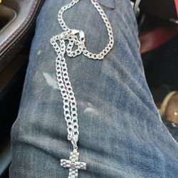 Chain And Rolex Pendant Silver 