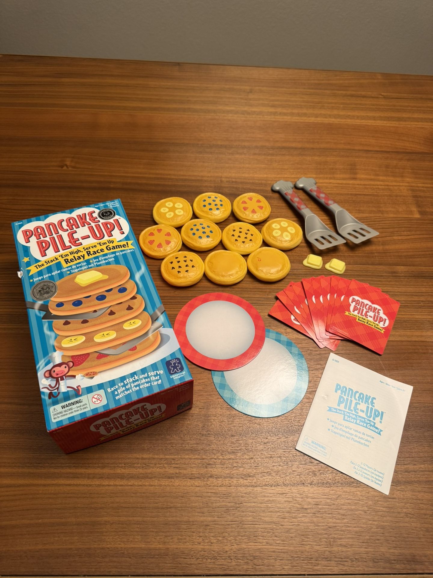 Educational Insights Pancake Pile-Up Relay Race Game Toy, Pre-owned