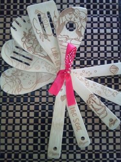 Little mermaid cooking spoons