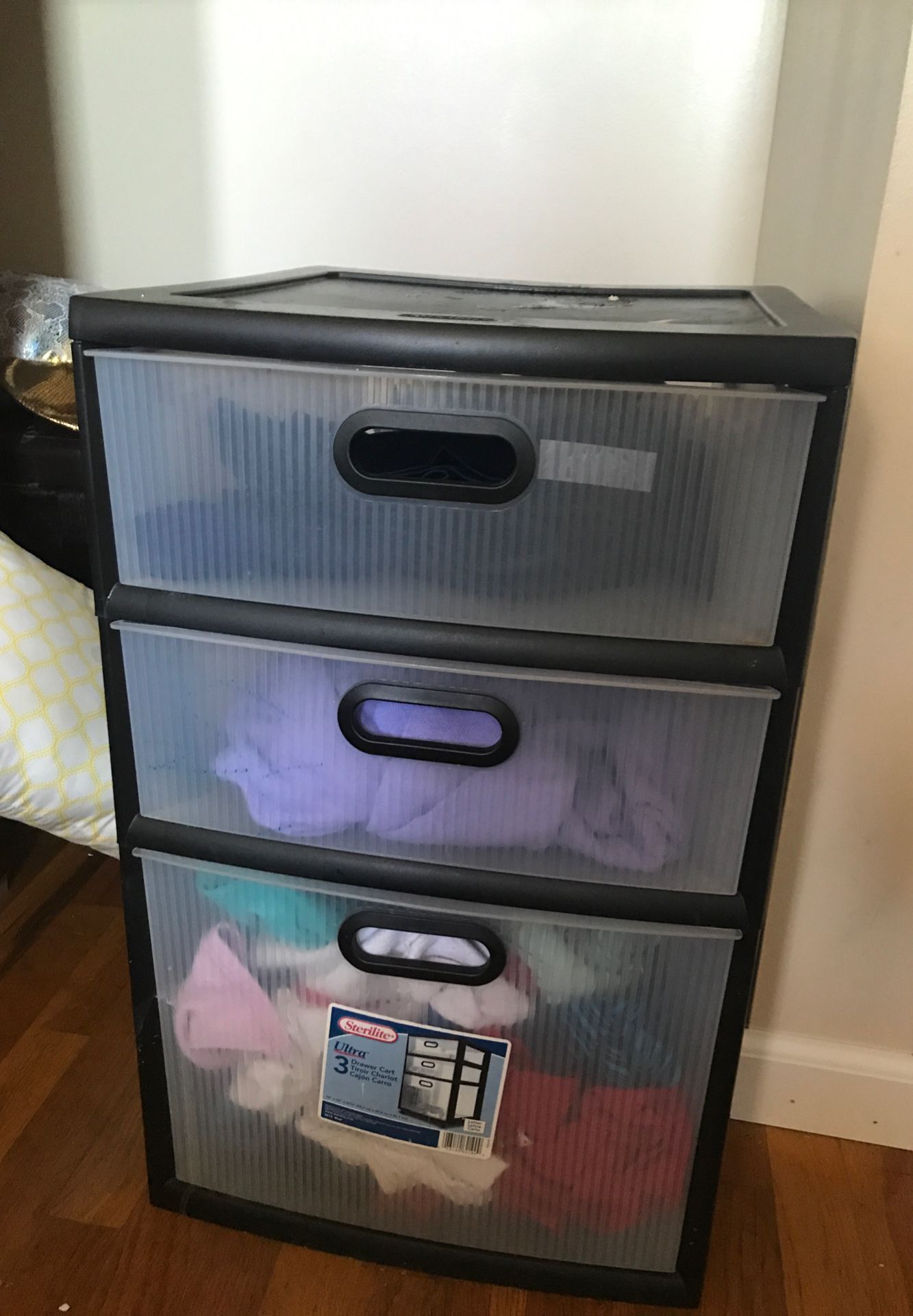 3 drawer plastic storage