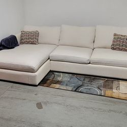 Free Local Delivery! High Fashion Bright white sectional cloud couch
