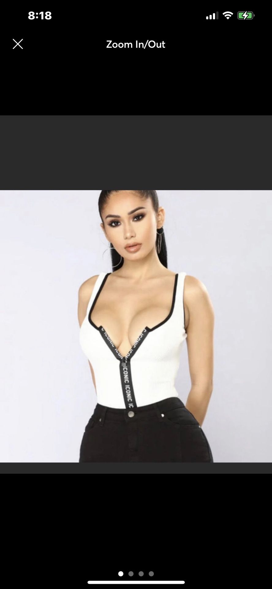 White And Black Bodysuit 