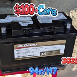 AGM Car Battery Group Size 94r/H7