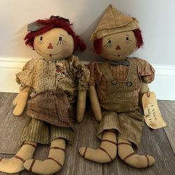 Raggedy Ann and Andy Doll Set