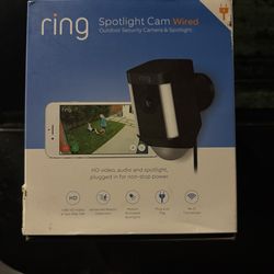 Ring Spotlight Cam Wired – Outdoor Security Camera – Brand New in Box