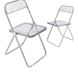 Round Table With 2 Acrylic Chairs