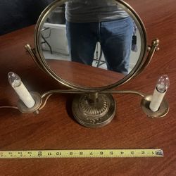 1940’s Candelabra Antique Lighted 2 sided Mirror