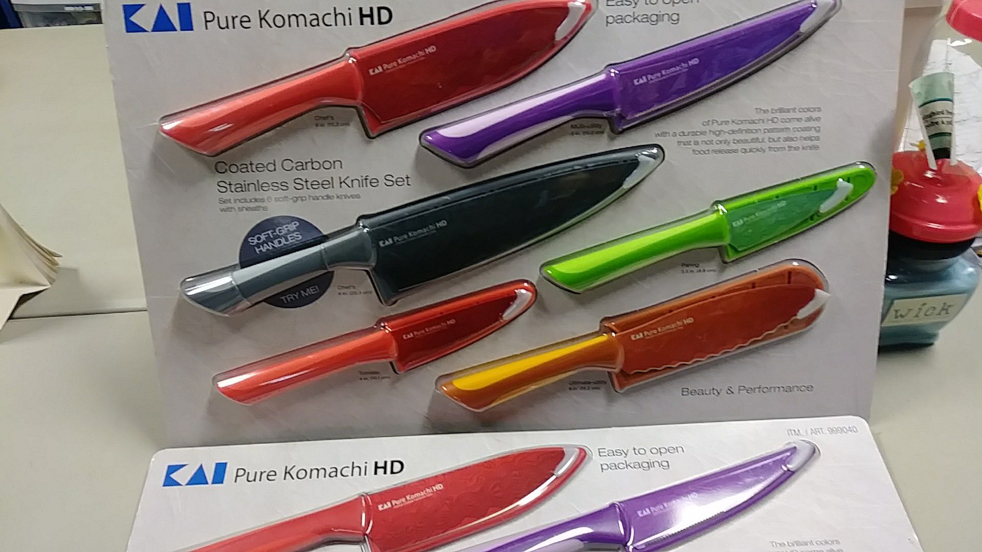 KOMACHI HD COATED CARBON STAINLESS STEEL KNIFE SET
