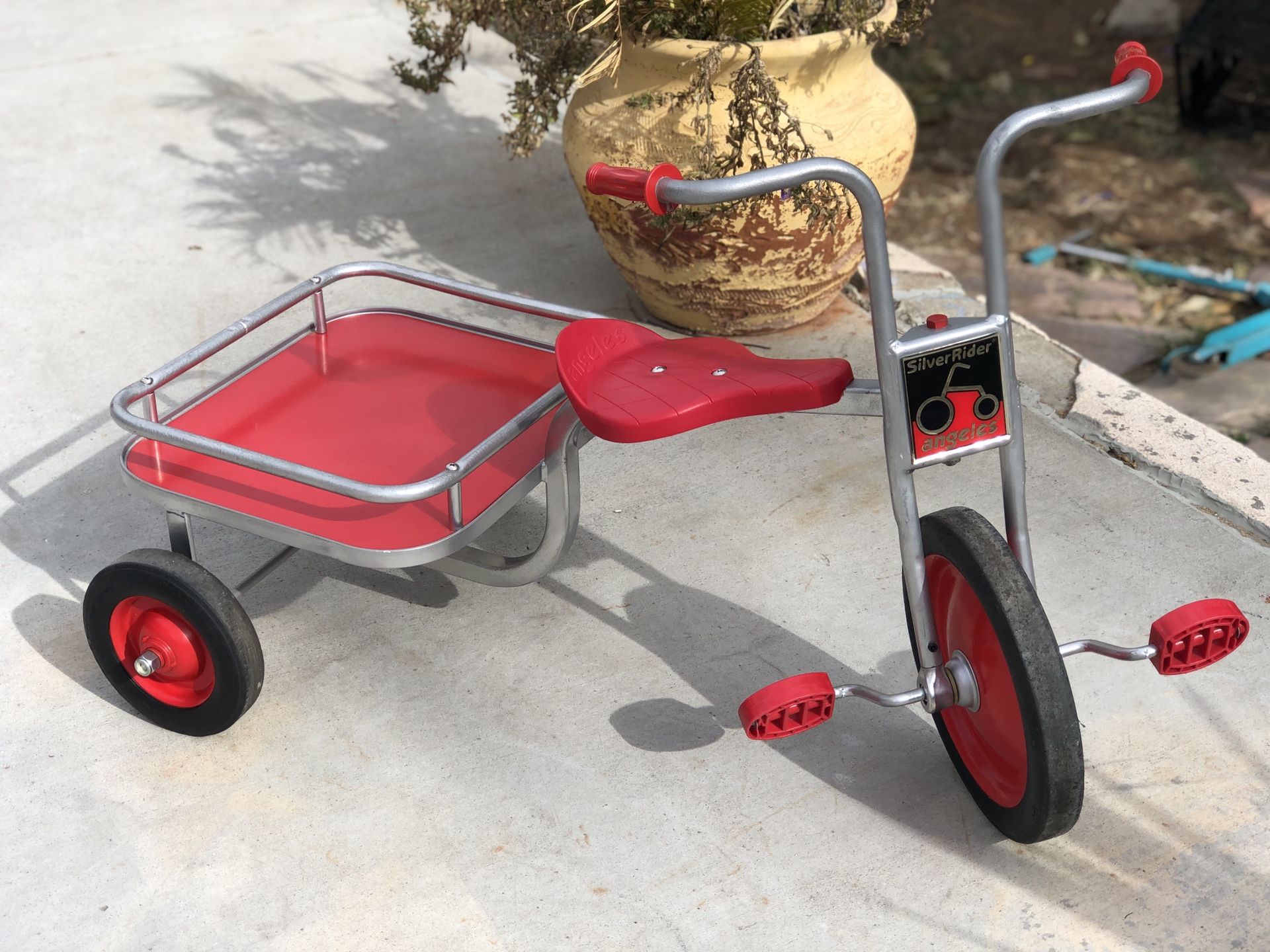 Restored Vintage Silver Rider Angeles Tricycle