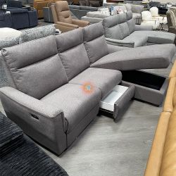 Power Recliner Sectional Sofa Couch with Storage