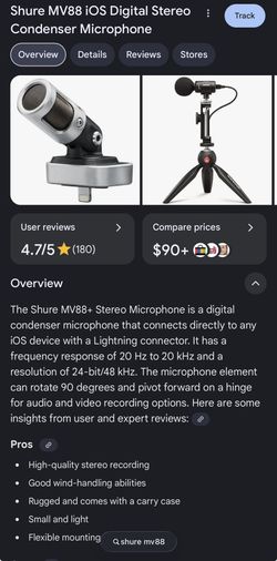 Brand New Shure Apple Studio Microphone