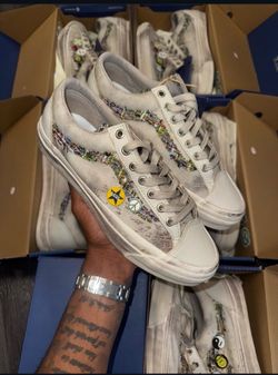 Vans Low-Top Canvas Sneakers with Pins