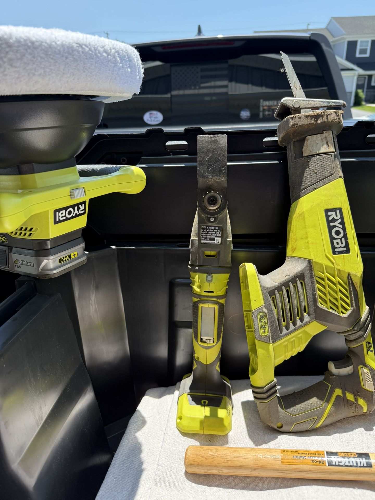 Ryobi Sawzal, Zip Tool, Circular Saw With 5 Inch Blade, and Buffing Machine