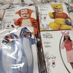 Winnie the Pooh Family Costume Set – 2 Adults, 2 Infants