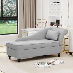 Modern Chaise Lounge Indoor with Storage Fabric Chaise Lounges Chair Sleeper Lounge Sofa Corner Chair for Bedroom Office Living Room & Small #B15