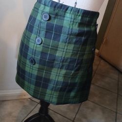 EXLURA Plaid Mini Skirt 2XL