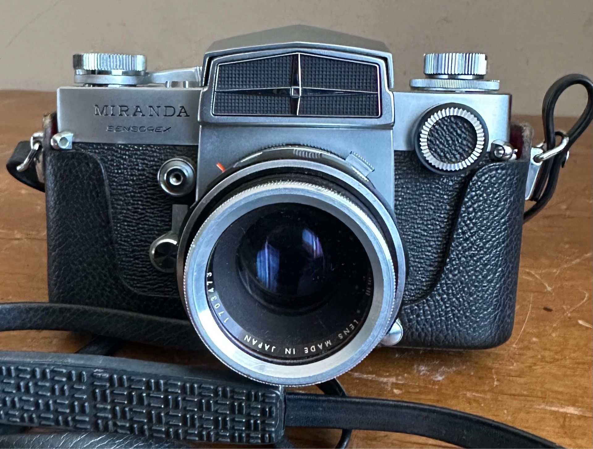 Miranda Sensorex 35mm SLR Film Camera w/ Auto Miranda 50mm f1.9 Lens + Case
