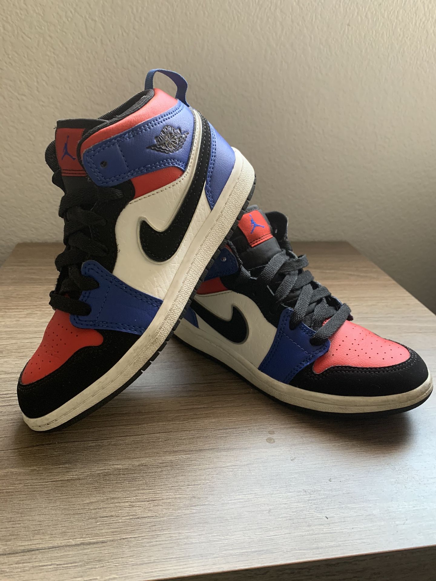 Kids 1Y - JORDAN 1 Mid - Blue Red Black