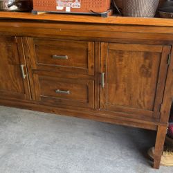 Solid wood entryway table