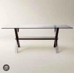 Z Gallerie 78” Chrome table