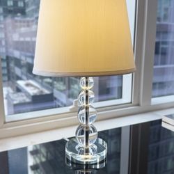 Crystal Orb Table Lamp 22”H