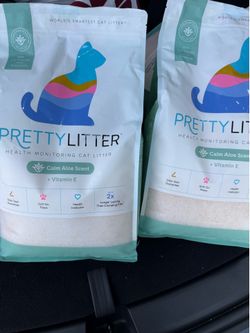 PrettyLitter Aloe Scented Non-Clumping Low Dust Lightweight Odor Control Cat Litter - 8lbs